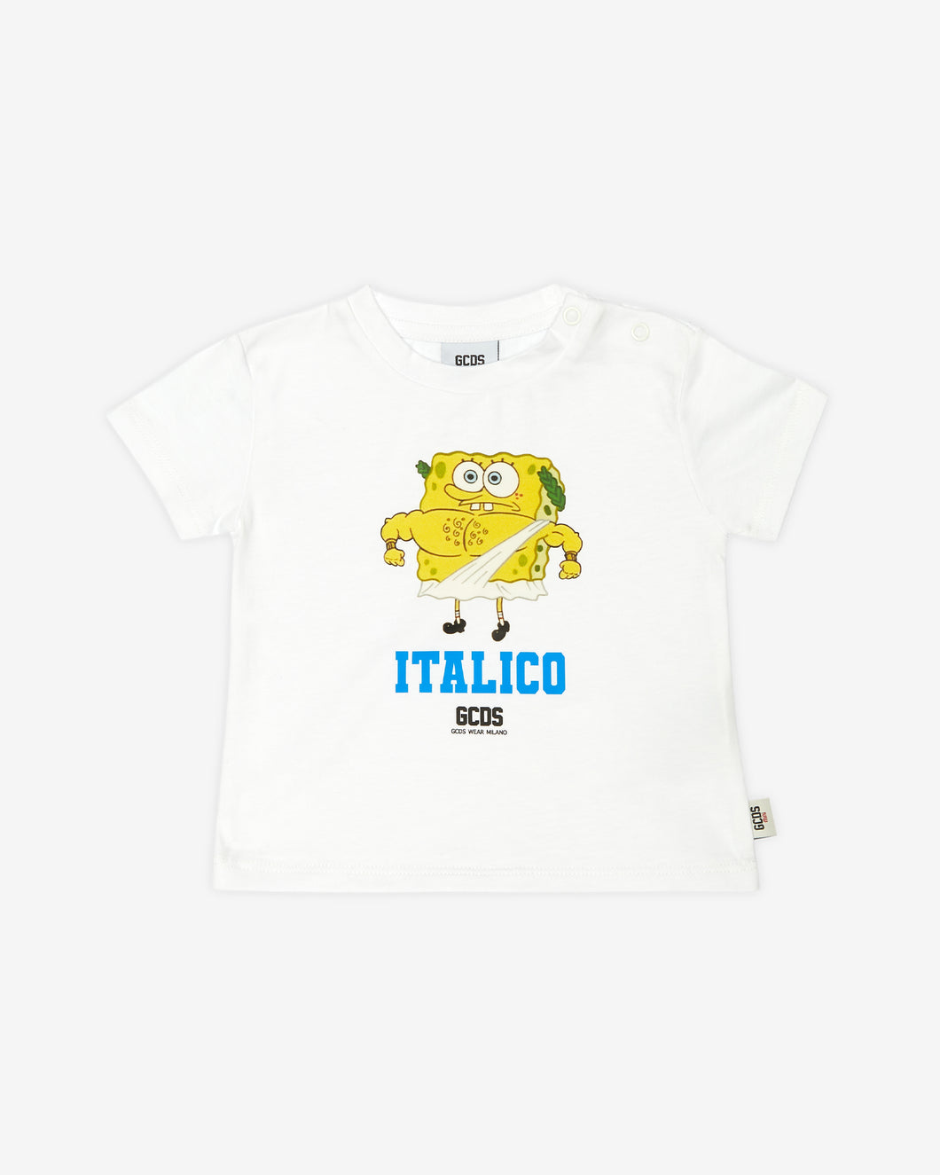 Baby Spongebob Italico T-Shirt: Boy T-shirts White | GCDS