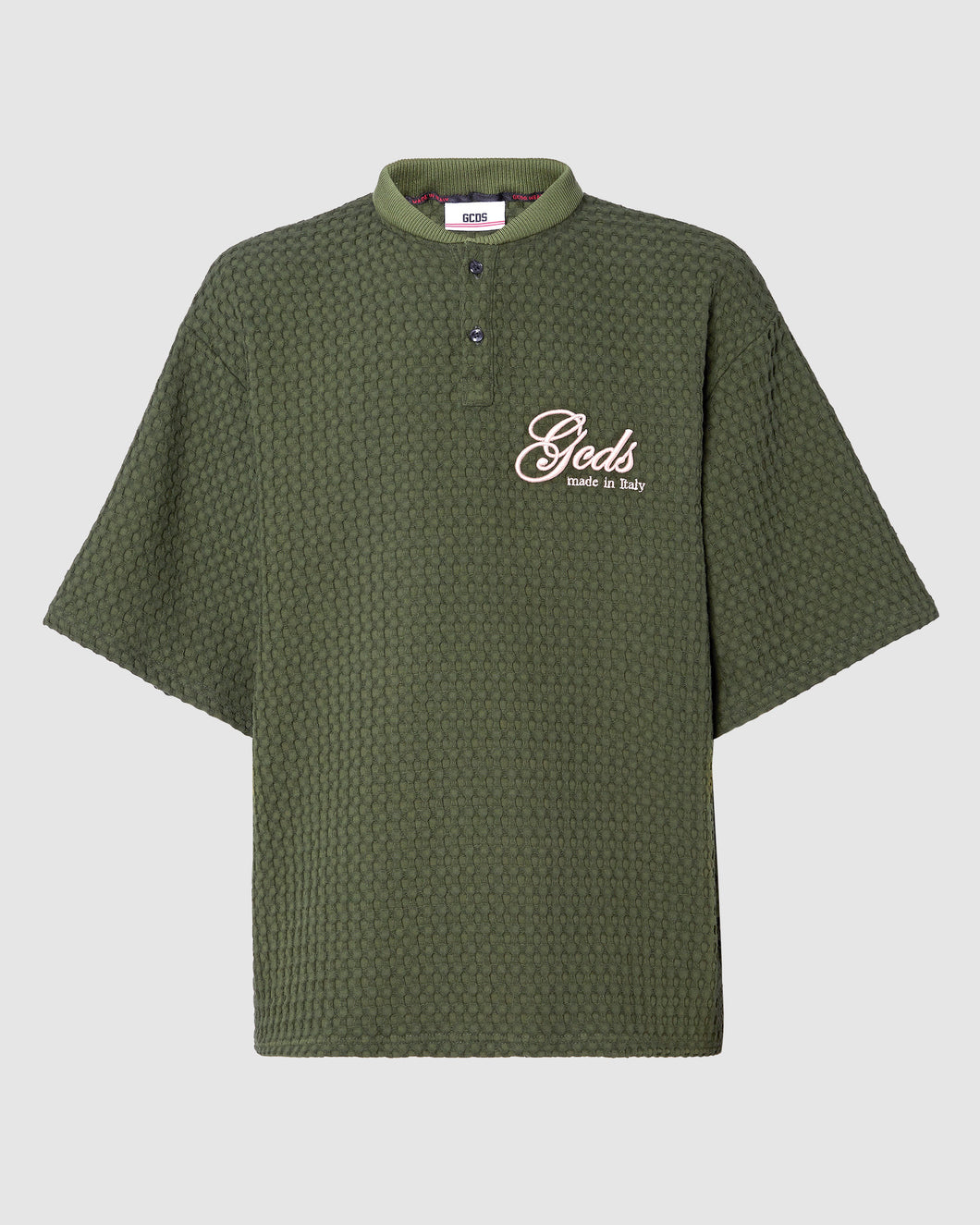 Waffle GCDS t-shirt: Men T-Shirts Green | GCDS