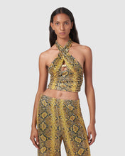 Load image into Gallery viewer, Sequin python top: Women Tops Yellow | GCDS
