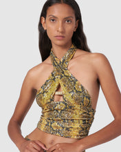 Load image into Gallery viewer, Sequin python top: Women Tops Yellow | GCDS
