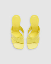 Load image into Gallery viewer, Logo embossed criss-cross sandals: Women Shoes Yellow | GCDS
