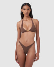 Load image into Gallery viewer, Mettalic logo clip bikini: Women Swimwear Brown | GCDS
