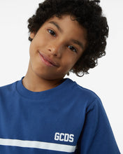 Load image into Gallery viewer, Junior Gcds Low Band Logo T-Shirt: Boy T-shirts Blue | GCDS Spring/Summer 2023
