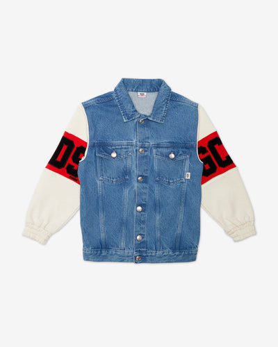 Junior Gcds Logo Band Denim Jacket: Boy Outerwear Multicolor | GCDS Spring/Summer 2023