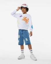 Load image into Gallery viewer, Junior Shell Crewneck: Boy Hoodies &amp; Sweatshirts White | GCDS Spring/Summer 2023
