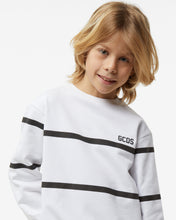 Load image into Gallery viewer, Junior Gcds Low Logo Band Crewneck: Unisex Hoodies &amp; Sweatshirts White | GCDS Spring/Summer 2023
