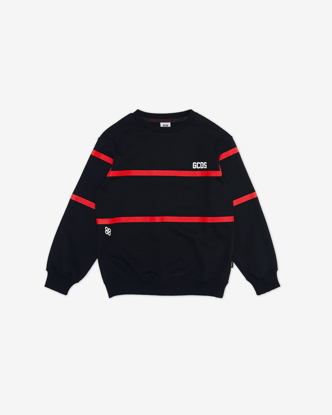 Junior Gcds Low Logo Band Crewneck: Boy Hoodies & Sweatshirts Black | GCDS Spring/Summer 2023