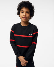 Load image into Gallery viewer, Junior Gcds Low Logo Band Crewneck: Boy Hoodies &amp; Sweatshirts Black | GCDS Spring/Summer 2023

