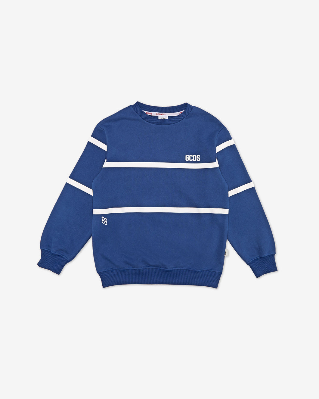 Junior Gcds Low Logo Band Crewneck: Boy Hoodies & Sweatshirts Blue | GCDS Spring/Summer 2023