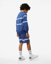 Load image into Gallery viewer, Junior Gcds Low Logo Band Crewneck: Boy Hoodies &amp; Sweatshirts Blue | GCDS Spring/Summer 2023
