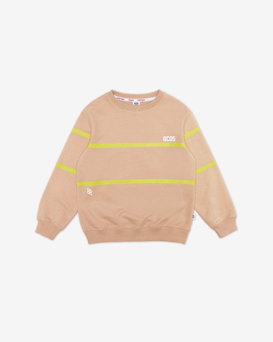 Junior Gcds Low Logo Band Crewneck: Unisex Hoodies & Sweatshirts Beige | GCDS Spring/Summer 2023