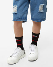 Load image into Gallery viewer, Junior Gcds Low Logo Band Socks: Unisex Socks Black | GCDS Spring/Summer 2023
