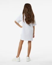 Load image into Gallery viewer, Junior Gcds Patchwork T-Shirt Dress: Girl Dresses White | GCDS Spring/Summer 2023
