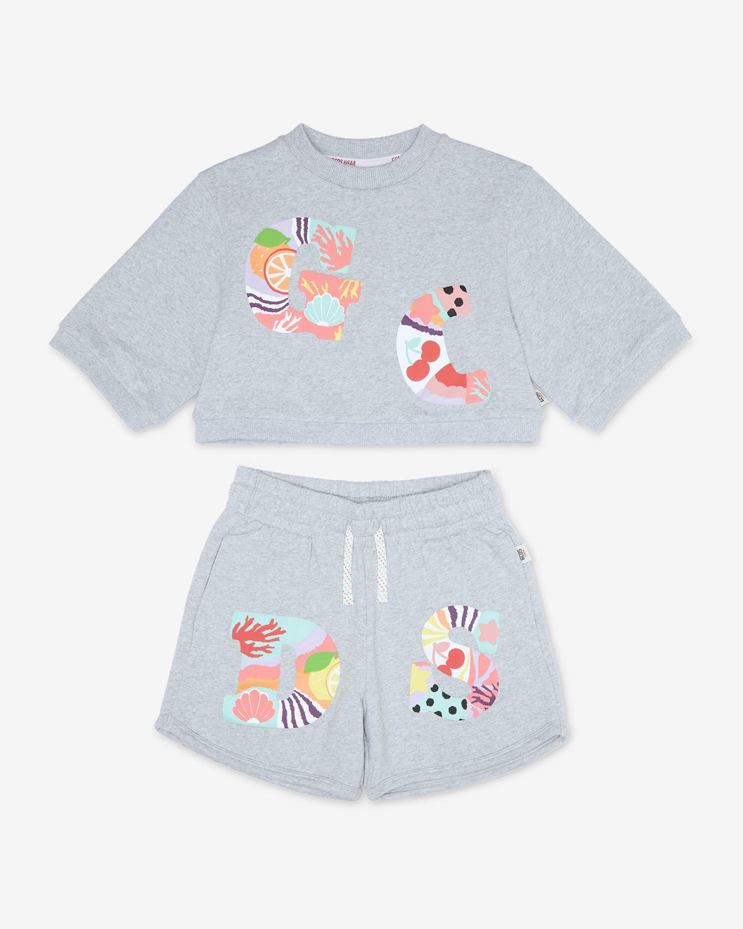 Junior Gcds Patchwork T-Shirt And Shorts Set