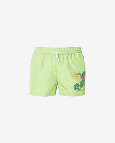 Surfing Wirdo Swim Shorts : Men Swimwear Lime | GCDS Spring/Summer 2023
