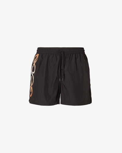 Reflective Print Logo Swim Shorts : Men Swimwear Black | GCDS Spring/Summer 2023