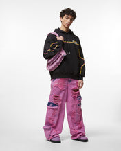 Load image into Gallery viewer, Waved Logo Oversized Hoodie : Men Hoodie Black | GCDS Spring/Summer 2023

