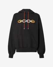 Load image into Gallery viewer, Reflective Print Logo Oversized Hoodie : Men Hoodie Black | GCDS Spring/Summer 2023
