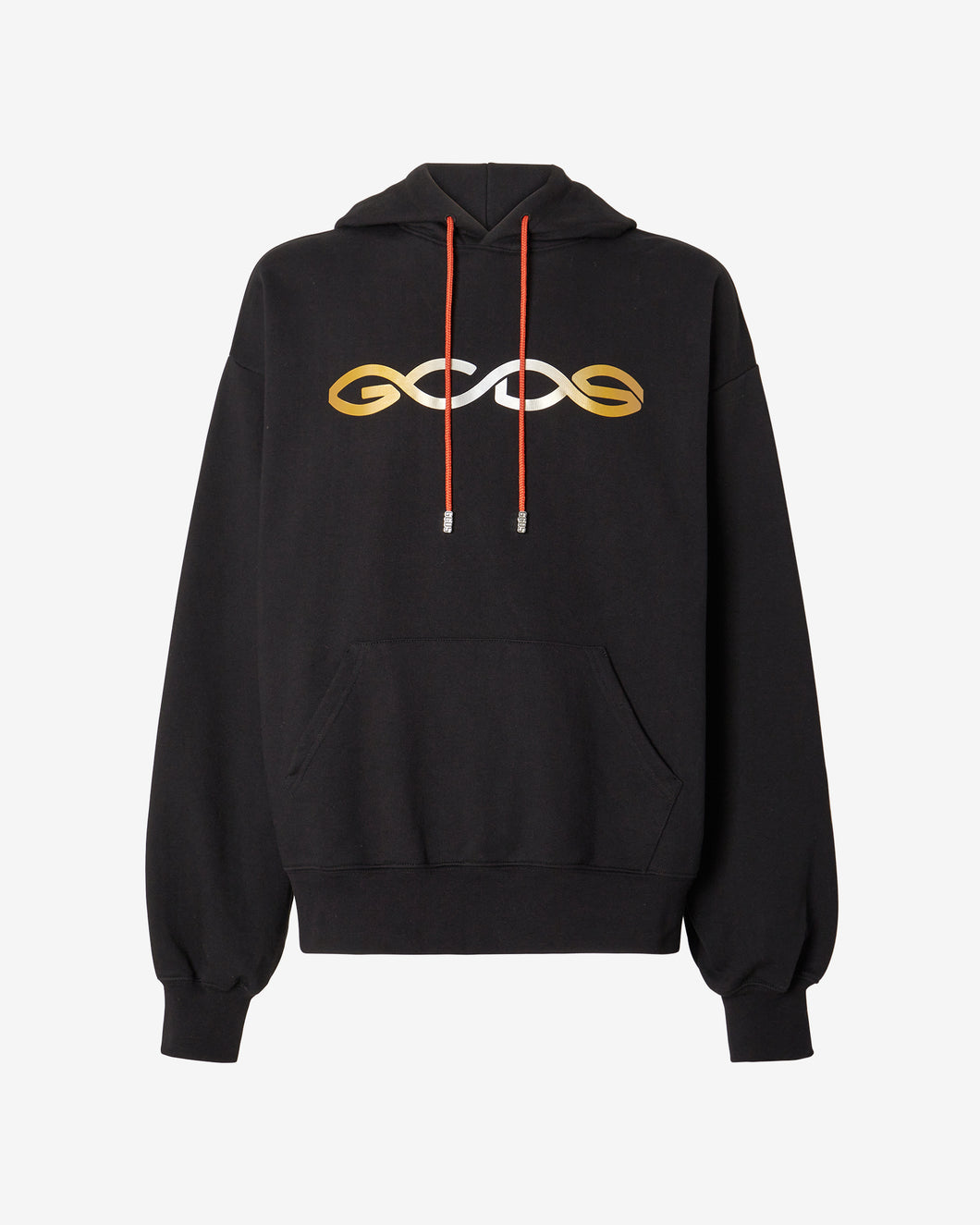 Reflective Print Logo Oversized Hoodie : Men Hoodie Black | GCDS Spring/Summer 2023