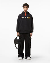 Load image into Gallery viewer, Reflective Print Logo Oversized Hoodie : Men Hoodie Black | GCDS Spring/Summer 2023
