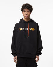 Load image into Gallery viewer, Reflective Print Logo Oversized Hoodie : Men Hoodie Black | GCDS Spring/Summer 2023
