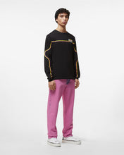 Load image into Gallery viewer, Waved Logo Long Sleeves T-Shirt : Men T-shirts Black | GCDS Spring/Summer 2023
