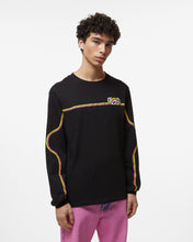 Load image into Gallery viewer, Waved Logo Long Sleeves T-Shirt : Men T-shirts Black | GCDS Spring/Summer 2023
