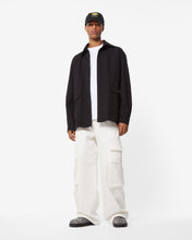 Carica l&#39;immagine nel visualizzatore di Gallery, Cotton Canvas Overshirt : Men Outerwear Black | GCDS Spring/Summer 2023
