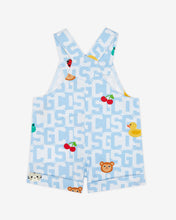 Load image into Gallery viewer, Baby Gcds Monogram Animals Dungarees: Boy Dungarees Light Blue | GCDS Spring/Summer 2023
