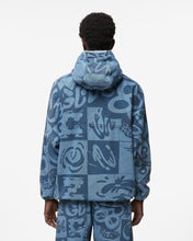 Load image into Gallery viewer, Checkboard Print Denim Windbreaker : Men Outerwear New Light Blue | GCDS Spring/Summer 2023
