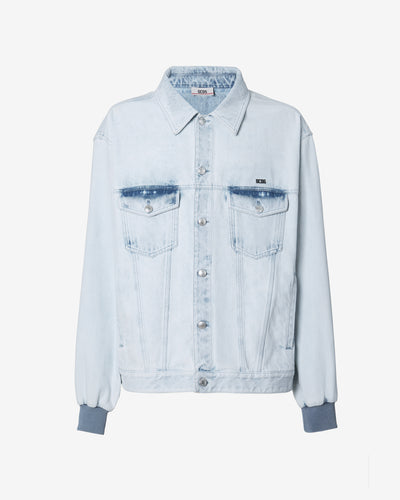 Bleached Denim Jacket : Men Outerwear White | GCDS Spring/Summer 2023
