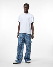 Load image into Gallery viewer, Checkboard Print Denim Ultracargo Trousers : Men Trousers New Light Blue | GCDS Spring/Summer 2023
