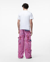 Load image into Gallery viewer, Bleached Ultracargo Denim Trousers : Men Trousers Fuchsia | GCDS Spring/Summer 2023
