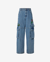 Load image into Gallery viewer, Embroidered Ultracargo Trousers : Men Trousers New Light Blue | GCDS Spring/Summer 2023

