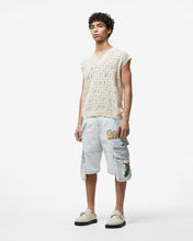 Load image into Gallery viewer, Bleached Embroidered Ultracargo Bermuda : Men Trousers White | GCDS Spring/Summer 2023
