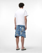Load image into Gallery viewer, Ripped Ultracargo Denim Bermuda : Men Trousers New Light Blue | GCDS Spring/Summer 2023
