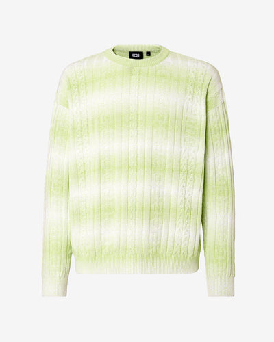 Gcds Braids Degradé Sweater : Men Knitwear Lime | GCDS Spring/Summer 2023