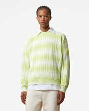 Load image into Gallery viewer, Gcds Braids Degradé Sweater : Men Knitwear Lime | GCDS Spring/Summer 2023

