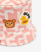 Load image into Gallery viewer, Baby Gcds Monogram Animals Bucket Hat: Girl Hats Pink | GCDS Spring/Summer 2023
