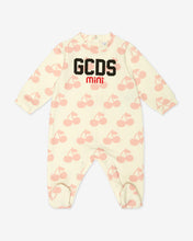 Load image into Gallery viewer, Baby Cherry Playsuit: Girl Playsuits and Gift Set Off White/Pink | GCDS Spring/Summer 2023
