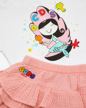 Load image into Gallery viewer, Baby Gcds Mermaid T-Shirt And Shorts Set: Girl Playsuits and Gift Set White | GCDS Spring/Summer 2023
