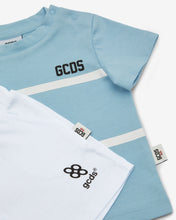 Load image into Gallery viewer, Baby Gcds Low Band Logo Tracksuit: Boy Tracksuits Angel Blue/White | GCDS Spring/Summer 2023
