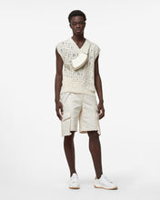 Carica l&#39;immagine nel visualizzatore di Gallery, Gcds Monogram Macramè Gilet : Men Knitwear Off White | GCDS Spring/Summer 2023
