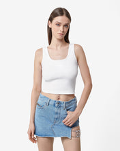 Load image into Gallery viewer, Jersey Top : Women Tops White | GCDS Spring/Summer 2023
