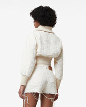 Load image into Gallery viewer, Gcds Canvas Monogram Cropped Bomber : Women Outerwear Off White | GCDS Spring/Summer 2023
