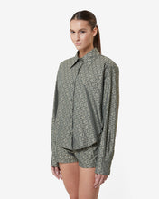 Load image into Gallery viewer, Bling Gcds Monogram Overshirt : Women Outerwear Military Green | GCDS Spring/Summer 2023
