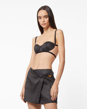 Load image into Gallery viewer, Pinstrip Bra : Women Tops Black | GCDS Spring/Summer 2023
