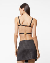 Load image into Gallery viewer, Pinstrip Bra : Women Tops Black | GCDS Spring/Summer 2023

