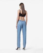 Load image into Gallery viewer, Choker Denim Trousers : Women Trousers New Light Blue | GCDS Spring/Summer 2023
