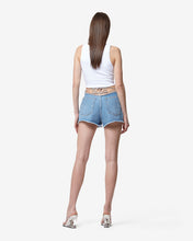 Load image into Gallery viewer, Gcds Bling Denim Shorts : Women Trousers New Light Blue | GCDS Spring/Summer 2023
